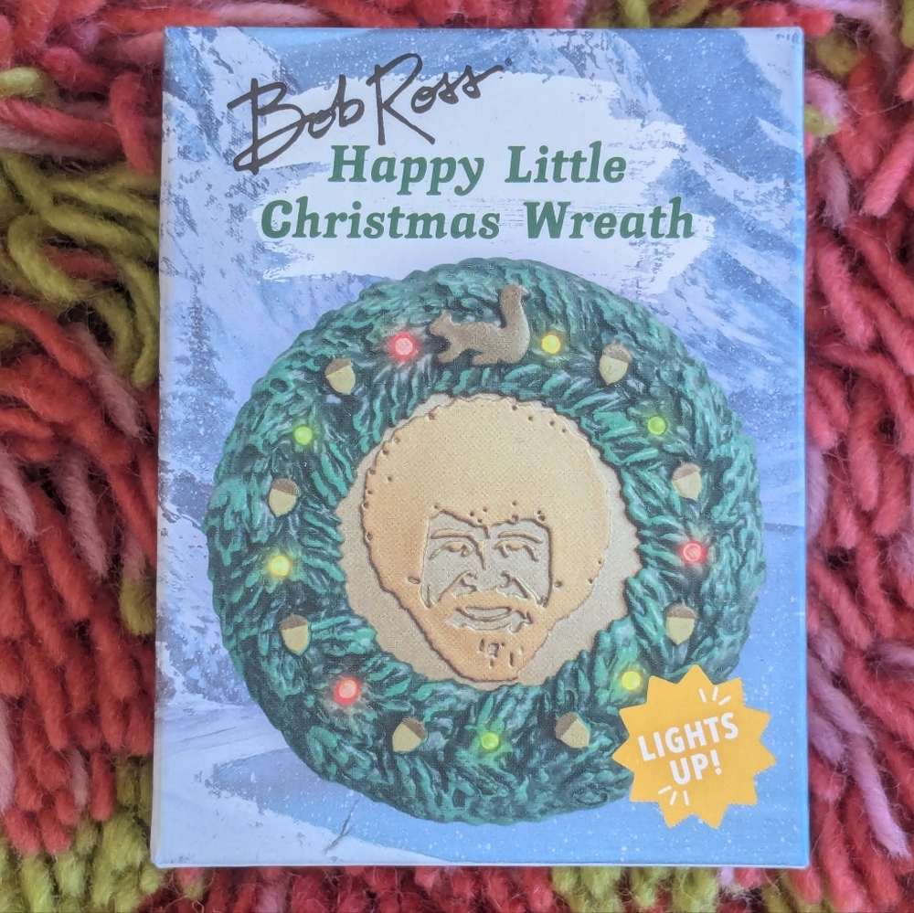 Bob Ross Happy Little Christmas Wreath